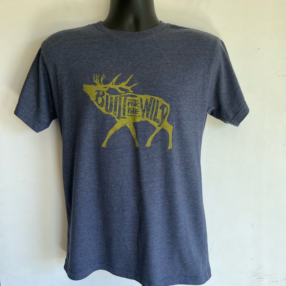 Yeti Built for the Wild Men's Blue T-Shirt